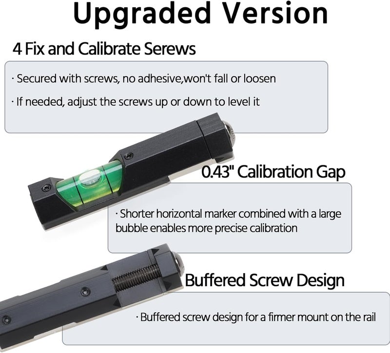 Thwackor Scope Bubble Level Picatinny Level Scope Leveling Kit Professional Design High Precision (Black) - Image 3